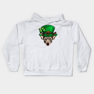 Funny St Patricks Day Hairless Terrier Kids Hoodie